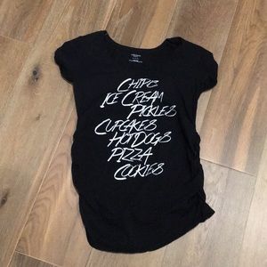 Black maternity T-shirt